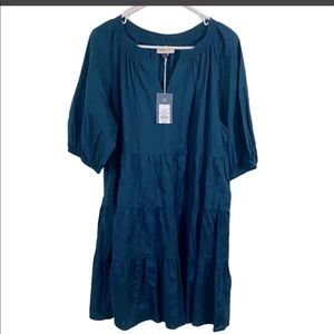 Universal Thread Teal Tiered Babydoll Dress L